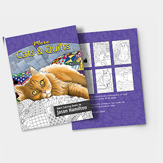 More Cats & Quilts Adult Coloring Book